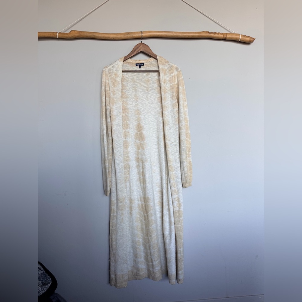 Neutral Tie Dye Duster Cardigan Size L